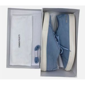Common Projects Achilles Blue Waxed Leather Sneakers NIB…